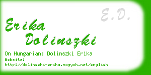 erika dolinszki business card